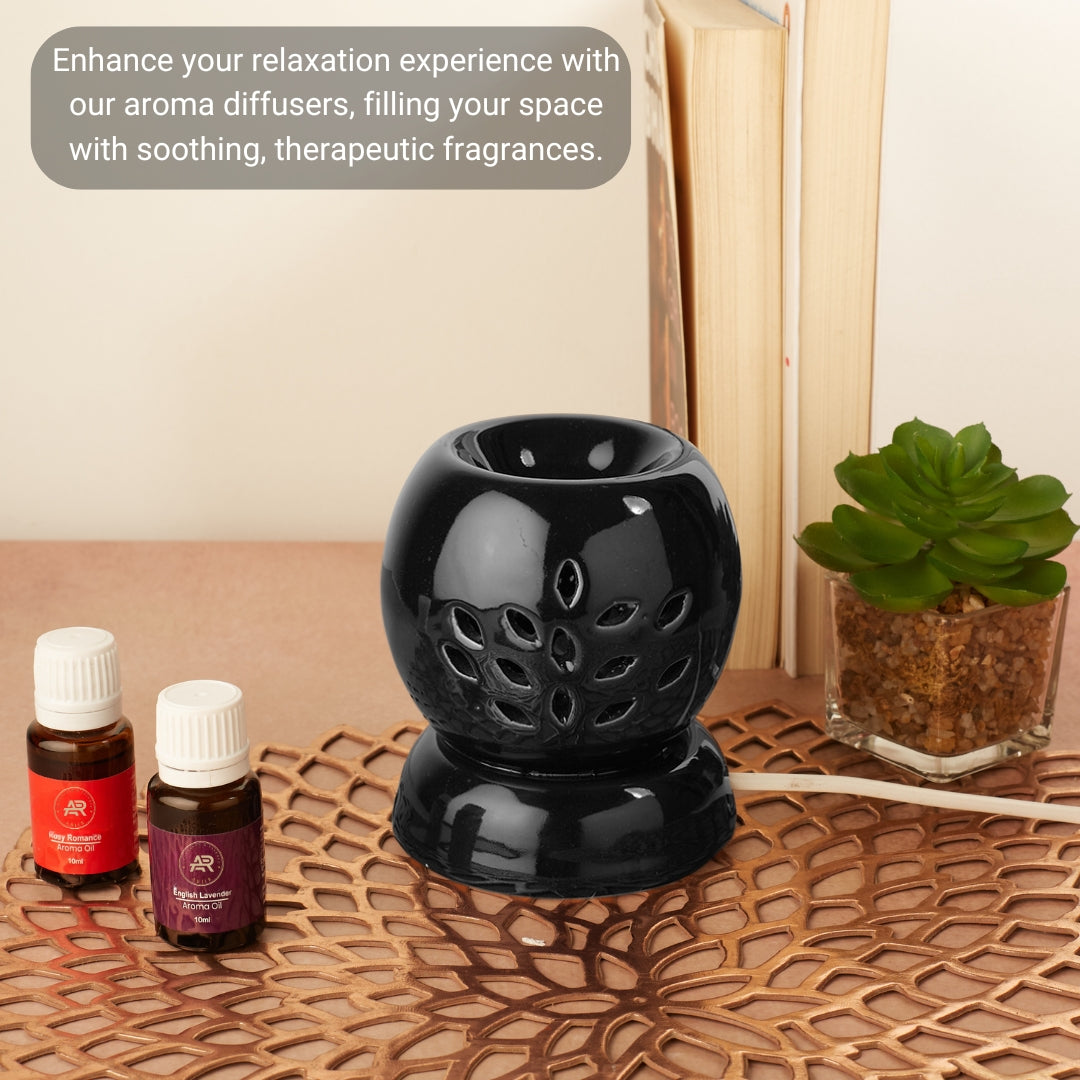 Black Ceramic Electric Aroma Diffuser & Oil Burner