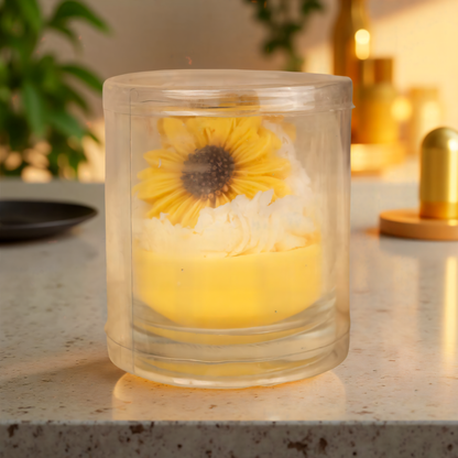 Sunflower Glass Jar Scented Candle
