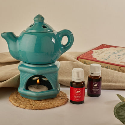 Ceramic Teapot Aroma Diffuser & Essential Oil Burner
