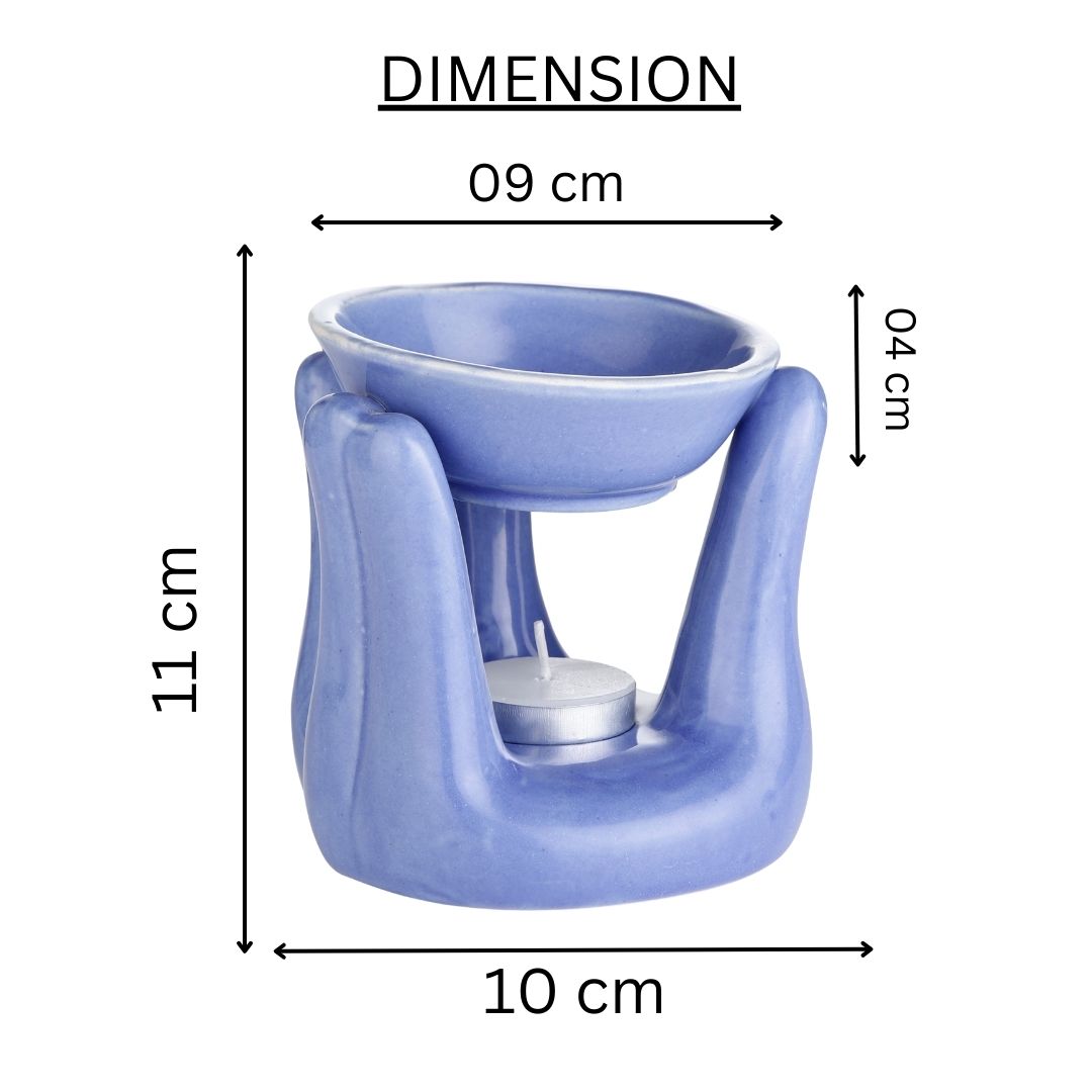 Ceramic Hand-Shaped Aroma Diffuser with Candle Holder