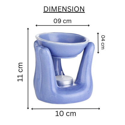 Ceramic Hand-Shaped Aroma Diffuser with Candle Holder
