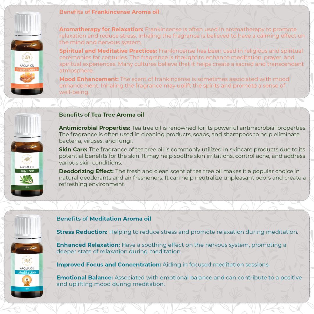 Premium Aroma Oil Set of 6 – Essential Oils for Diffuser