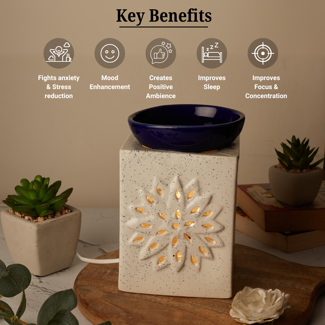 Square Ceramic Electric Aroma Diffuser with Oils