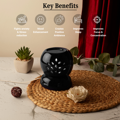 Black Ceramic Electric Aroma Diffuser & Oil Burner