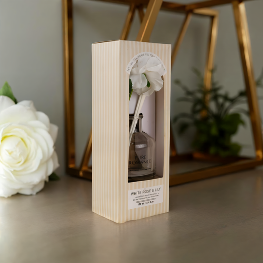 White Rose & Lily Reed Diffuser Set – Home Fragrance