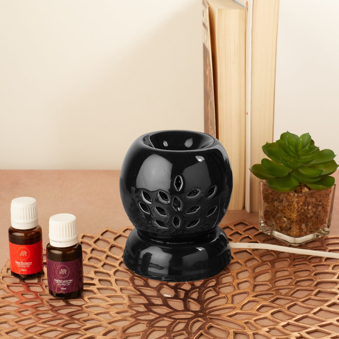 Black Ceramic Electric Aroma Diffuser & Oil Burner