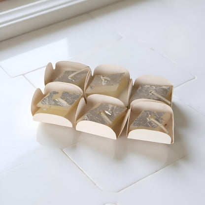 Silver Varak Soy Wax Candles – Pack of 6