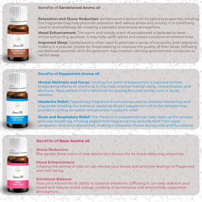 Premium Aroma Oil Set of 9 (10ml Each)