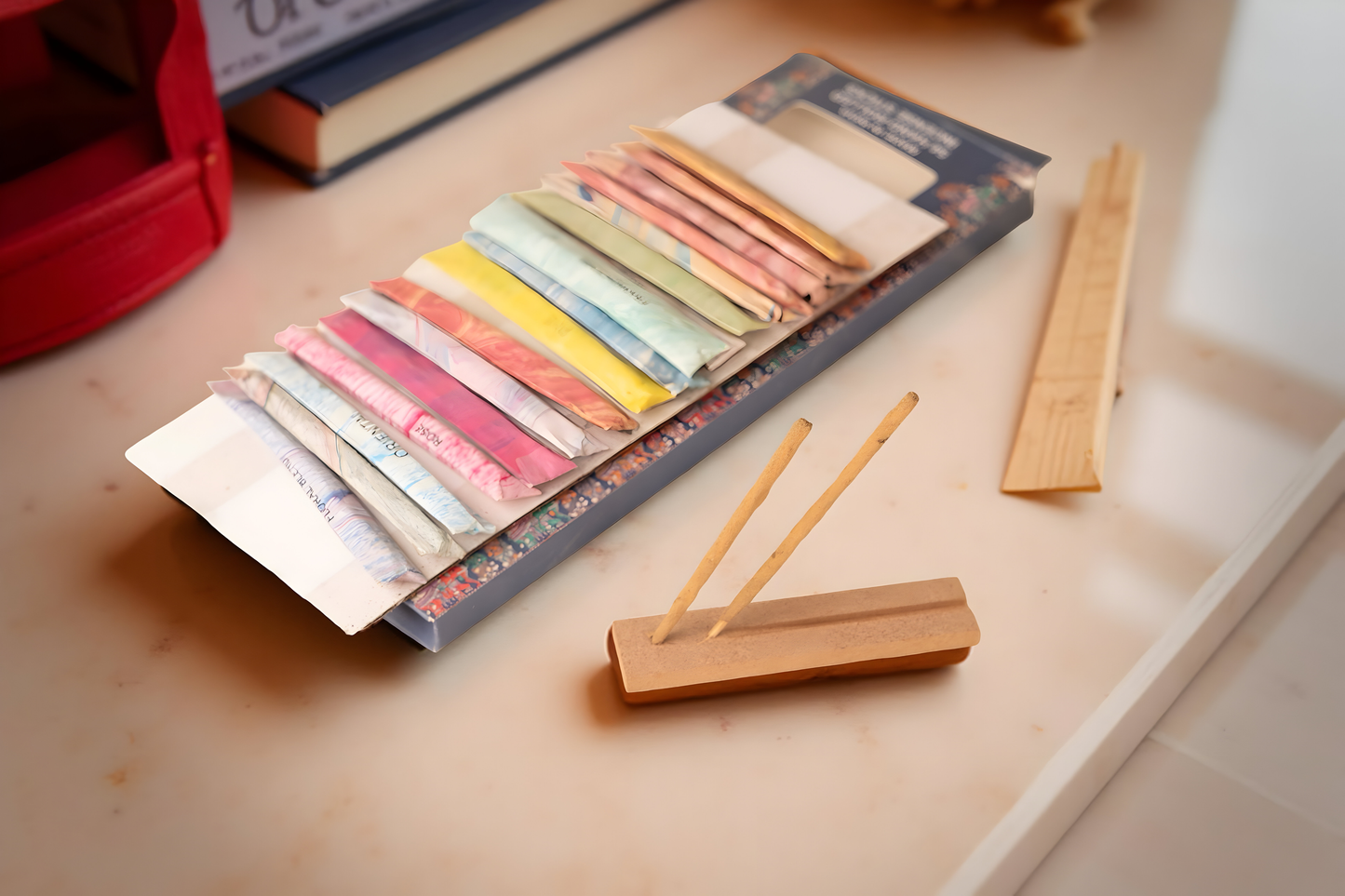 Hand-Rolled Incense Sticks Set – 54 Sticks, 9 Natural Fragrances