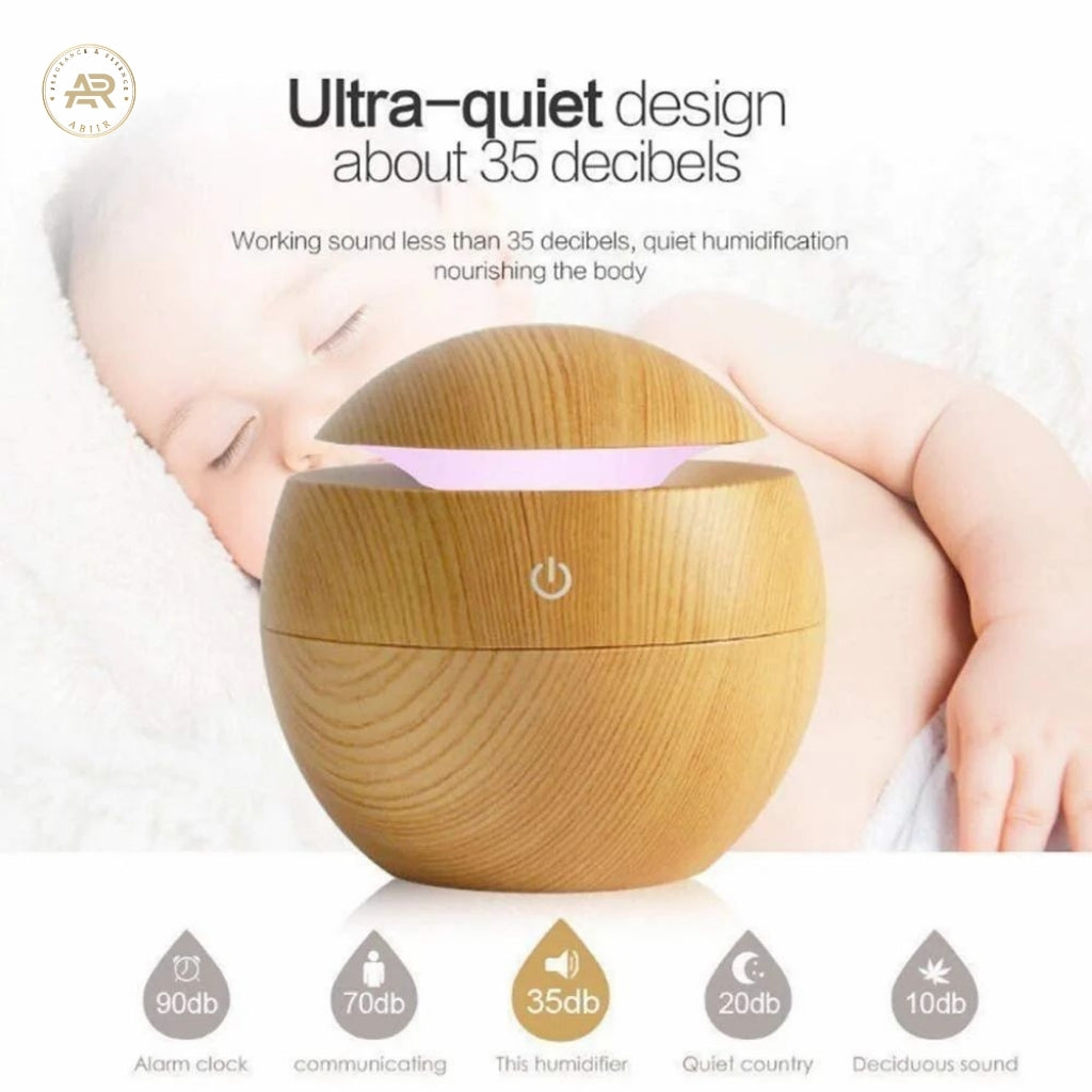 Wooden Finish Ultrasonic Aroma Diffuser & Humidifier