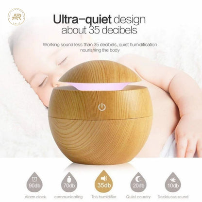 Wooden Finish Ultrasonic Aroma Diffuser & Humidifier