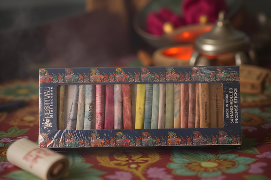 Hand-Rolled Incense Sticks Set – 54 Sticks, 9 Natural Fragrances