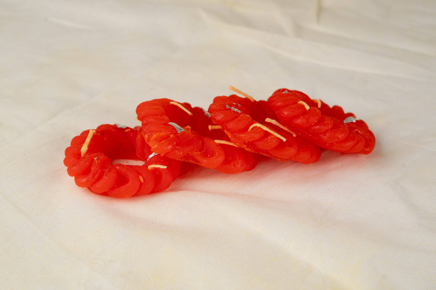 Jalebi Shaped Festive Candles – Pack of 4