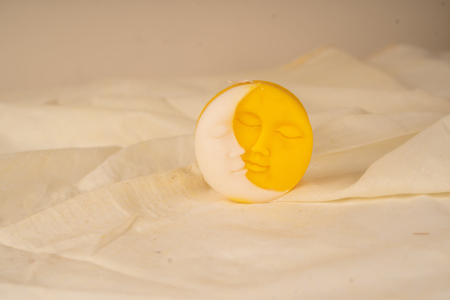 Sun & Moon Face Candle – Decorative Soy Wax Candle