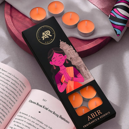 Romantic Rose Tealight Candles – Pack of 10