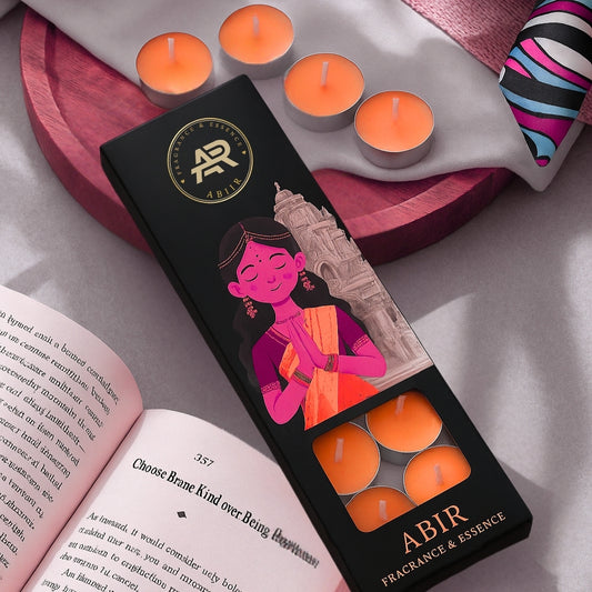 Romantic Rose Tealight Candles – Pack of 10